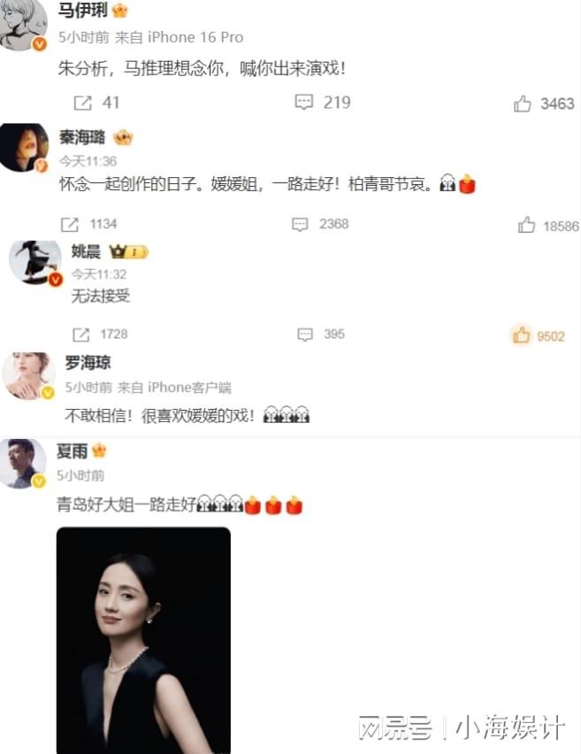 辛柏青悲痛发文赵丽颖等多位明星悼念pg电子试玩演员朱媛媛患癌去世丈夫(图3)